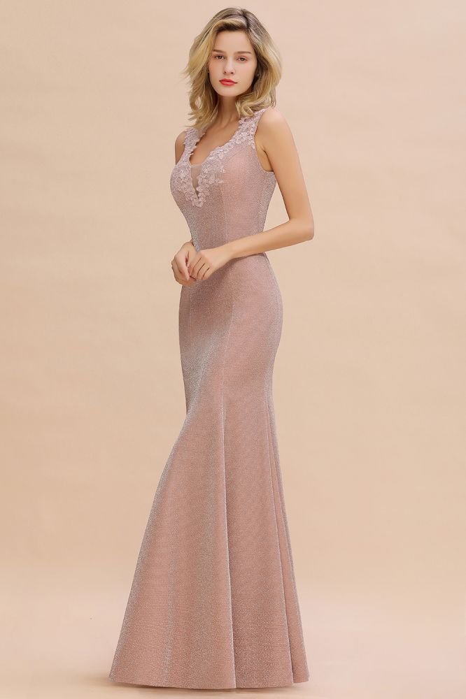 Looking for Prom Dresses,Evening Dresses,Homecoming Dresses,Bridesmaid Dresses,Quinceanera dresses in Lace,Bright silk, Mermaid style, and Gorgeous Lace work  MISSHOW has all covered on this elegant Elegant Mermaid Evening Party Dress Sleeveless V-neck Silk Slim Prom Gown.