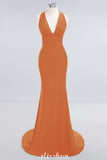 MISSHOW offers Elegant Mermaid Halter Evening Dress Simple Sleeveless Floor Length Party Gown at a good price from White,Ivory,Blushing Pink,Candy Pink,Pearl Pink,Watermelon,Red,Fuchsia,Burgundy,Chocolate,Brown,Gold,Champagne,Orange,Yellow,Daffodil,Regency,Lilac,Lavender,Sky Blue,Pool,Ocean Blue,Royal Blue,Dark Navy,Black,Silver,Dark Green,Jade,Green,Mint Green,Spandex to Mermaid Floor-length them. Stunning yet affordable Sleeveless Bridesmaid Dresses.