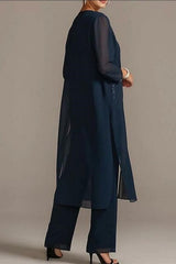 Elegant Mother of the Bride Dresses Chiffon Bridesmaid Jumpsuit-misshow.com