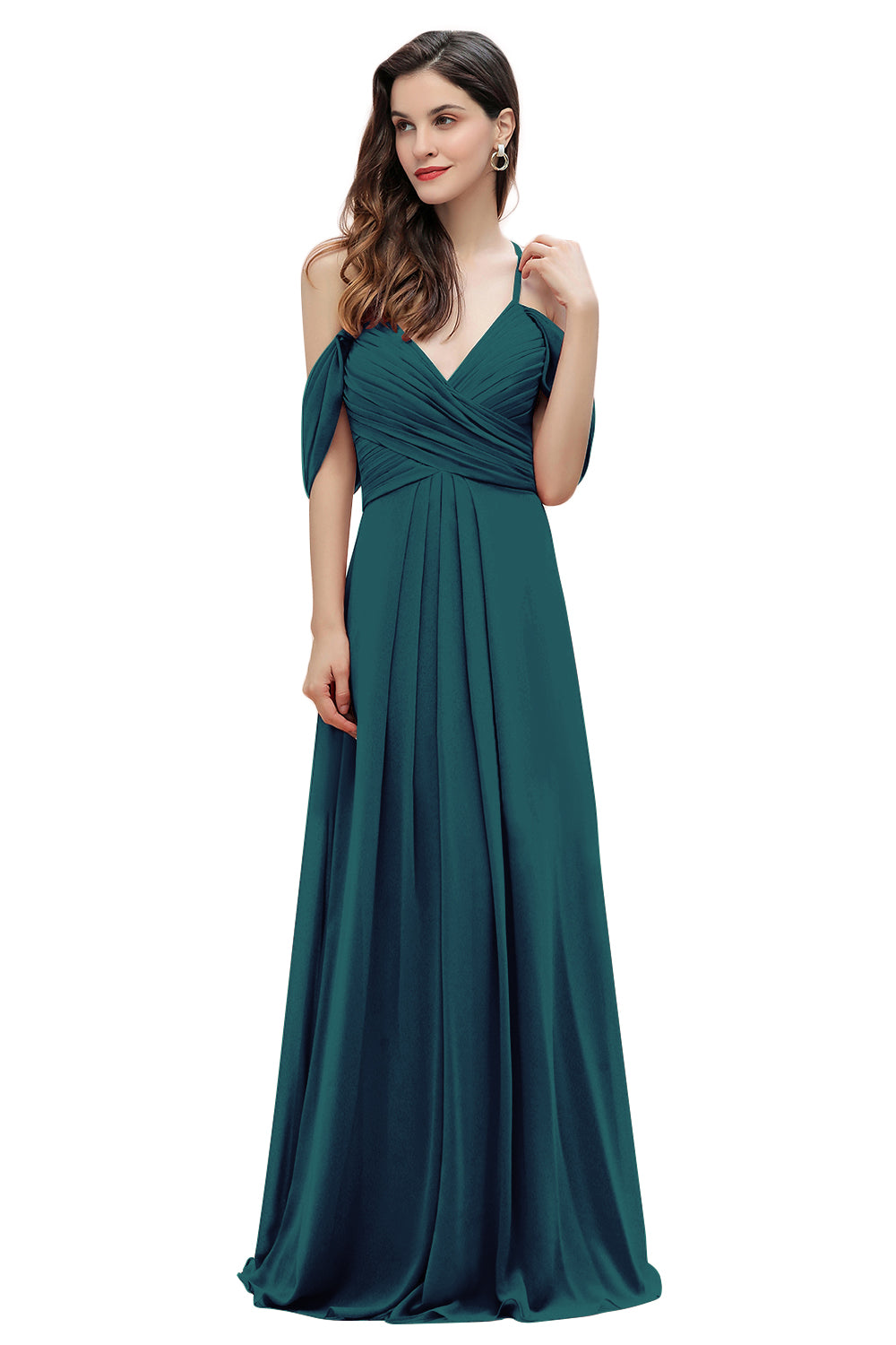 Elegant Off Shoulder Spaghetti Straps Aline Chiffon Bridesmaid Dress F – misshow.com Elegant Off Shoulder Spaghetti Straps Aline Chiffon Bridesmaid Dress F – misshow.com