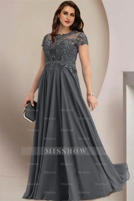 Elegant Plus Size A-line Cap Sleeves Bridesmaid Dresses Mother Of