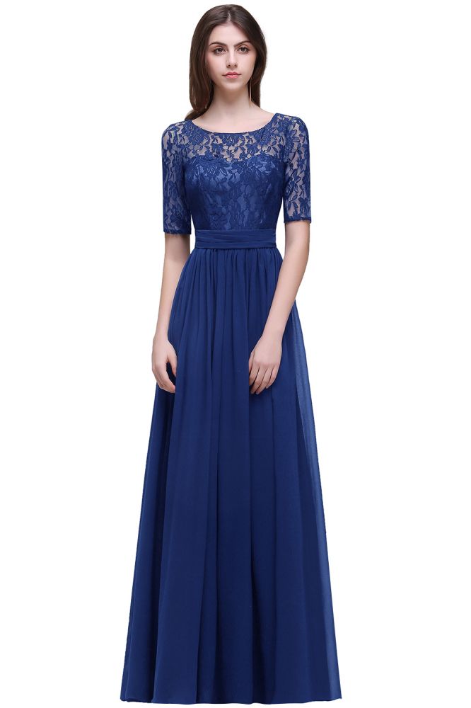 MISSHOW offers gorgeous White,Blushing Pink,Dusty Rose,Burgundy,Royal Blue,Dark Navy,Black,Silver Jewel party dresses with delicately handmade Lace in size 0-26W. Shop Floor-length prom dresses at affordable prices.