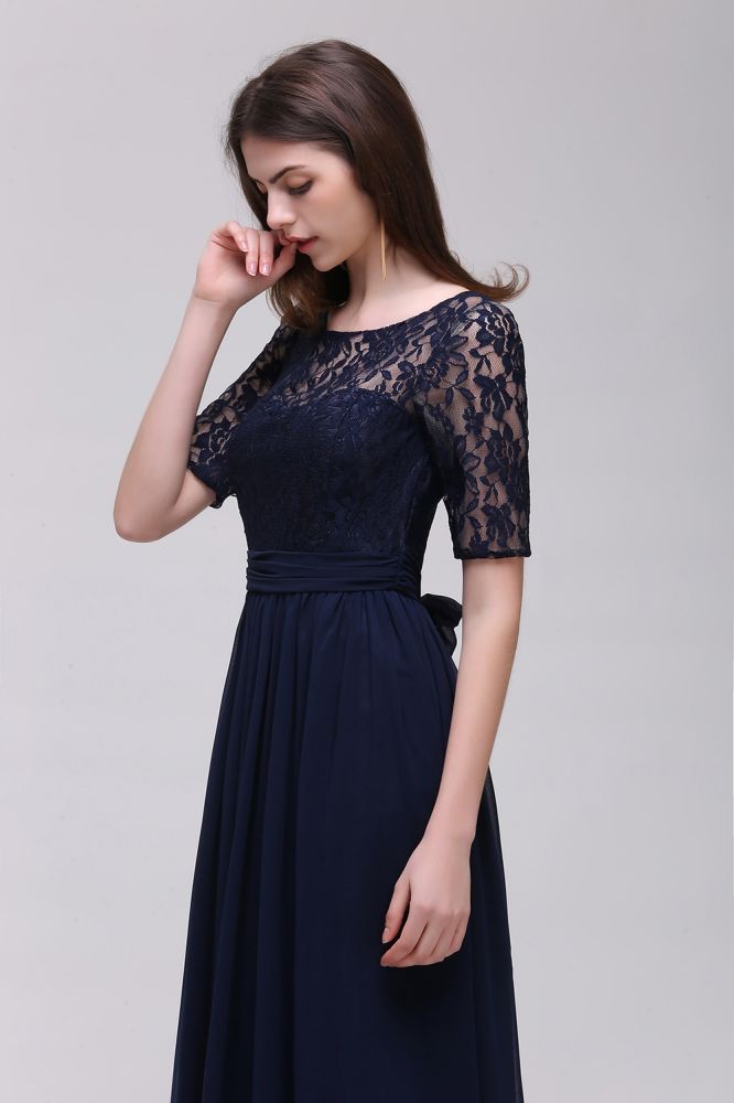 MISSHOW offers gorgeous White,Blushing Pink,Dusty Rose,Burgundy,Royal Blue,Dark Navy,Black,Silver Jewel party dresses with delicately handmade Lace in size 0-26W. Shop Floor-length prom dresses at affordable prices.