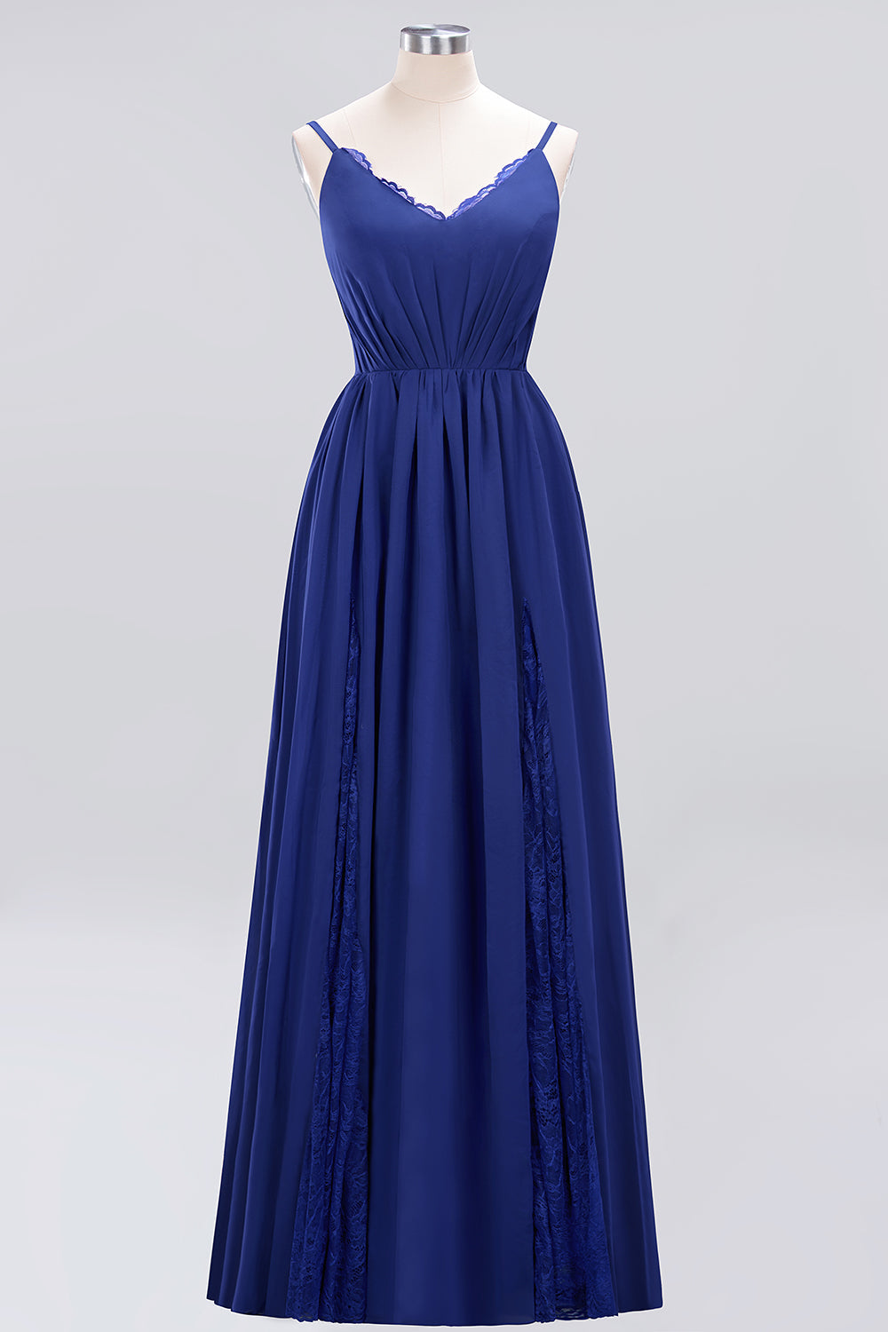 Elegant Spaghetti Straps Long Bridesmaid Dresses Lace V-Neck Maid of Honor Dress Elegant Spaghetti Straps Long Bridesmaid Dresses Lace V-Neck Maid of Honor Dress