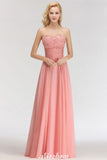 Looking for Bridesmaid Dresses in 100D Chiffon, A-line style, and Gorgeous Appliques work  MISSHOW has all covered on this elegant Elegant Sweetheart A-Line Appliques Bridesmaid Dresses Ruffle Chiffon.