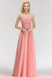 Looking for Bridesmaid Dresses in 100D Chiffon, A-line style, and Gorgeous Appliques work  MISSHOW has all covered on this elegant Elegant Sweetheart A-Line Appliques Bridesmaid Dresses Ruffle Chiffon.