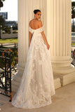 Elegant sweetheart capsleeves aline lace Wedding dresses-misshow.com