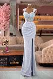 Elegant Sweetheart Sequined Sleeveless Prom Dress With Slit-misshow.com