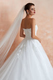 MISSHOW offers Elegant Sweetheart White Wedding Dress, Simple Tulle Beach Aline Ball Gown at a good price from White,Ivory,Tulle to A-line,Ball Gown,Princess Floor-length them. Stunning yet affordable Sleeveless .