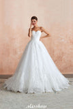 MISSHOW offers Elegant Sweetheart White Wedding Dress, Simple Tulle Beach Aline Ball Gown at a good price from White,Ivory,Tulle to A-line,Ball Gown,Princess Floor-length them. Stunning yet affordable Sleeveless .