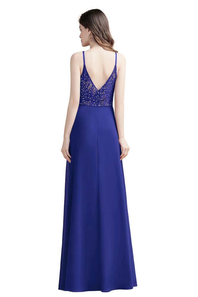 MISSHOW offers Elegant V-Neck Chiffon Aline Bridesmaid Dress Sleeveless Evening Prom Maxi Dress at a good price from Burgundy,Royal Blue,Dark Navy,100D Chiffon,Sequined,Lace to A-line Floor-length them. Stunning yet affordable Sleeveless Prom Dresses,Evening Dresses,Homecoming Dresses,Quinceanera dresses.