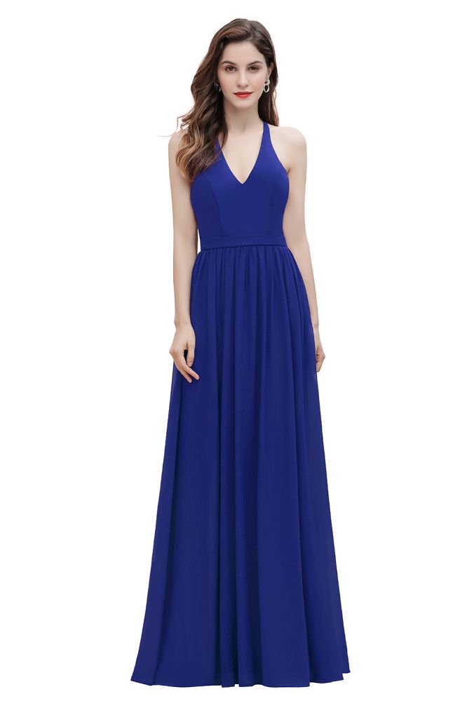 Looking for Prom Dresses,Evening Dresses,Bridesmaid Dresses,Quinceanera dresses in 100D Chiffon, A-line style, and Gorgeous Lace,Sequined work  MISSHOW has all covered on this elegant Elegant V-Neck Chiffon Bridesmaid Dress Backless aline Party Dress with Sequins.
