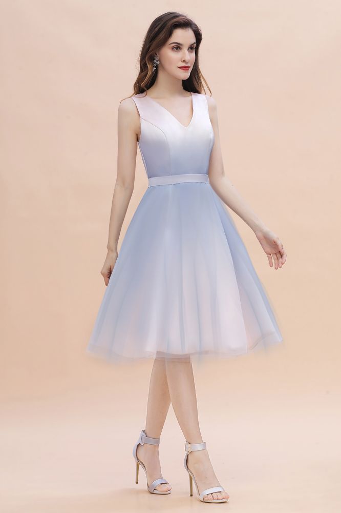 MISSHOW offers Elegant V-Neck Gradient aline Short Party Dress Daily Casual Dress at a good price from Pearl Pink,Satin,Tulle to A-line Tea-length them. Stunning yet affordable Sleeveless Prom Dresses,Evening Dresses,Homecoming Dresses,Quinceanera dresses.