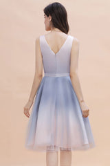 MISSHOW offers Elegant V-Neck Gradient aline Short Party Dress Daily Casual Dress at a good price from Pearl Pink,Satin,Tulle to A-line Tea-length them. Stunning yet affordable Sleeveless Prom Dresses,Evening Dresses,Homecoming Dresses,Quinceanera dresses.