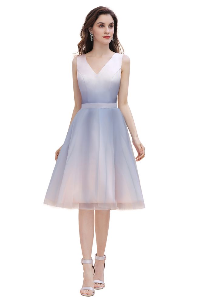 MISSHOW offers Elegant V-Neck Gradient aline Short Party Dress Daily Casual Dress at a good price from Pearl Pink,Satin,Tulle to A-line Tea-length them. Stunning yet affordable Sleeveless Prom Dresses,Evening Dresses,Homecoming Dresses,Quinceanera dresses.