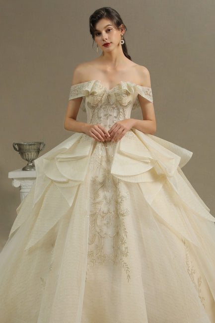 Elegant wedding dresses princess | Wedding dresses with lace-misshow.com