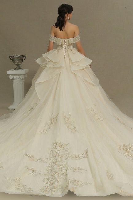 Elegant wedding dresses princess | Wedding dresses with lace-misshow.com