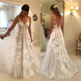 Elegant wedding dresses white lace wedding dresses-misshow.com