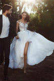 Elegant wedding dresses with lace chiffon floor-length-misshow.com