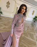 Evening Dresses Long With Sleeves-misshow.com
