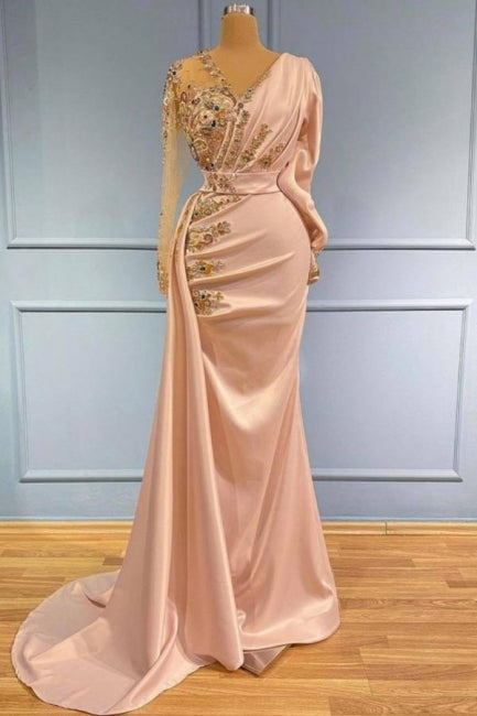 Evening Dresses Long With Sleeves Prom Evening Dresses in glitter-misshow.com
