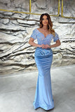 Exquisite Sequins V-neck Short Sleeve Floor-length Prom Dresses-misshow.com