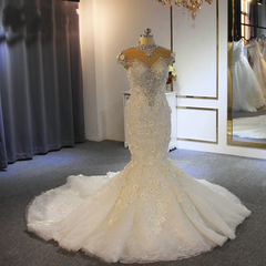 Extravagant wedding dresses mermaid | Wedding dress with lace-misshow.com