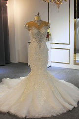 Extravagant wedding dresses mermaid | Wedding dress with lace-misshow.com