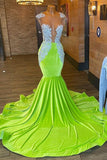 Eye-catching Sleeveless Backless Mermaid Prom Dress With Beading-misshow.com