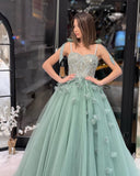 Fabulous Floor Length Sweetheart Sleeveless A-Line Tulle Wedding Dress with Sequins-misshow.com