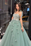 Fabulous Floor Length Sweetheart Sleeveless A-Line Tulle Wedding Dress with Sequins