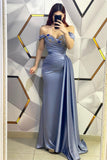 Fashion Long Mermaid Off-the-shoulder Sequined Prom Dress With Ruffles-misshow.com