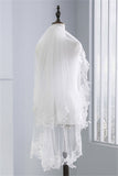 Fashion Tulle Lace Lace Applique Edge 1.7*1.5M Wedding Gloves