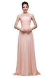 A plus size Pearl Pink bridesmaid dress made of 100D Chiffon,Lace are trendy for  . Shop MISSHOW with elaborately designed Lace,Appliques,Ribbons gowns for your bridesmaids.