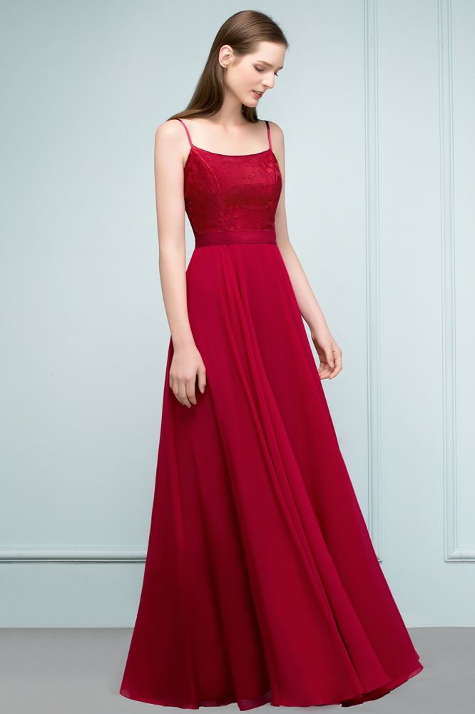 Looking for Prom Dresses,Evening Dresses in 30D Chiffon,Lace, A-line style, and Gorgeous Lace,Appliques work  MISSHOW has all covered on this elegant Floor Length Lace Appliques A-line Spaghetti Prom Dresses.