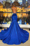Glamorous Long Sleeveless Heter Backless Mermaid Prom Dress With Beading-misshow.com