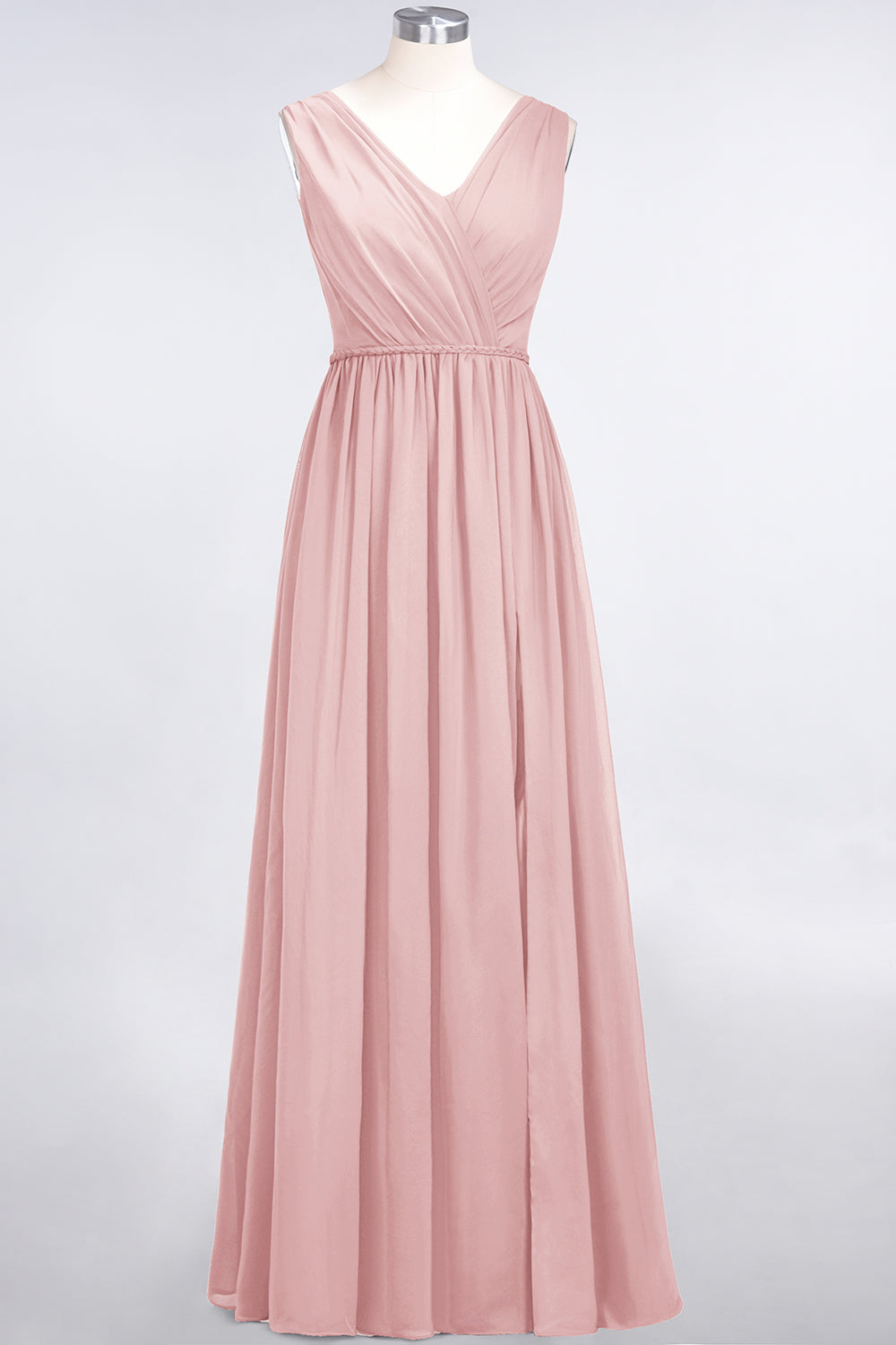 Glamorous TulleV-Neck Ruffle Burgundy Bridesmaid Dresses