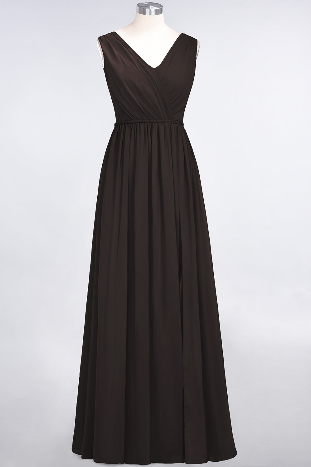 Glamorous TulleV-Neck Ruffle Burgundy Bridesmaid Dresses