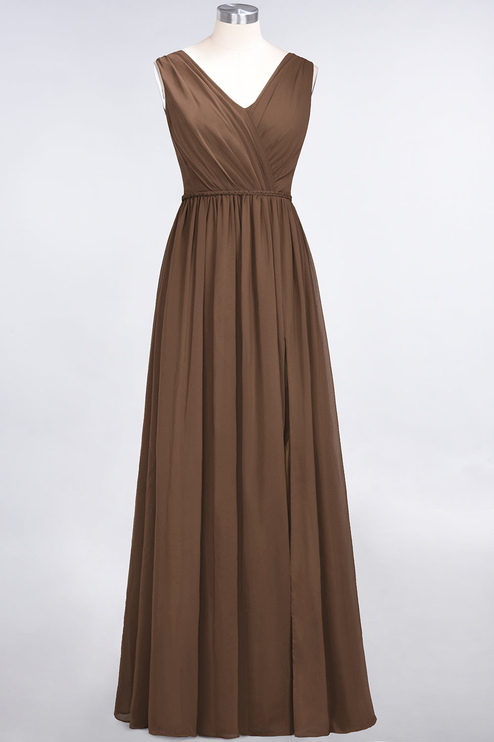 Glamorous TulleV-Neck Ruffle Burgundy Bridesmaid Dresses