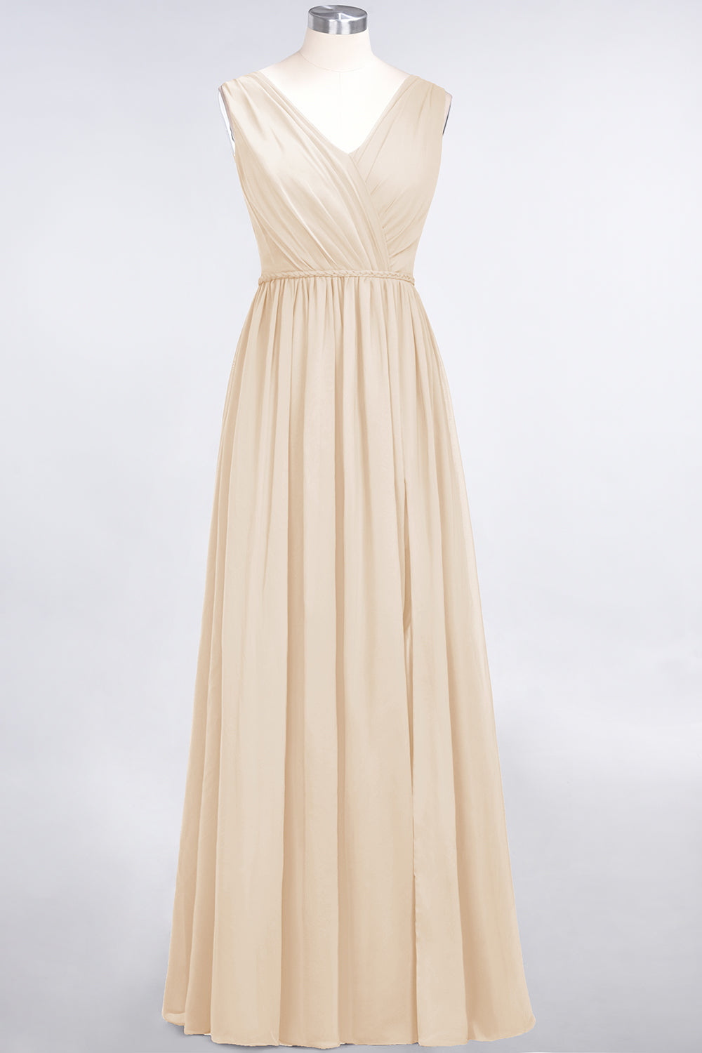Glamorous TulleV-Neck Ruffle Burgundy Bridesmaid Dresses
