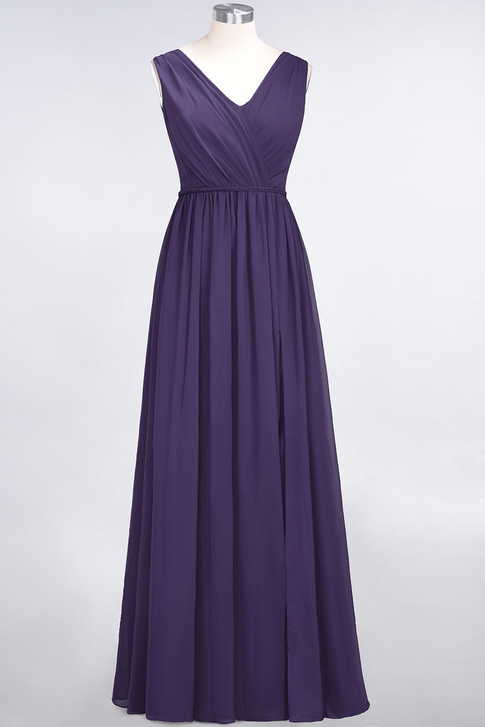 Glamorous TulleV-Neck Ruffle Burgundy Bridesmaid Dresses