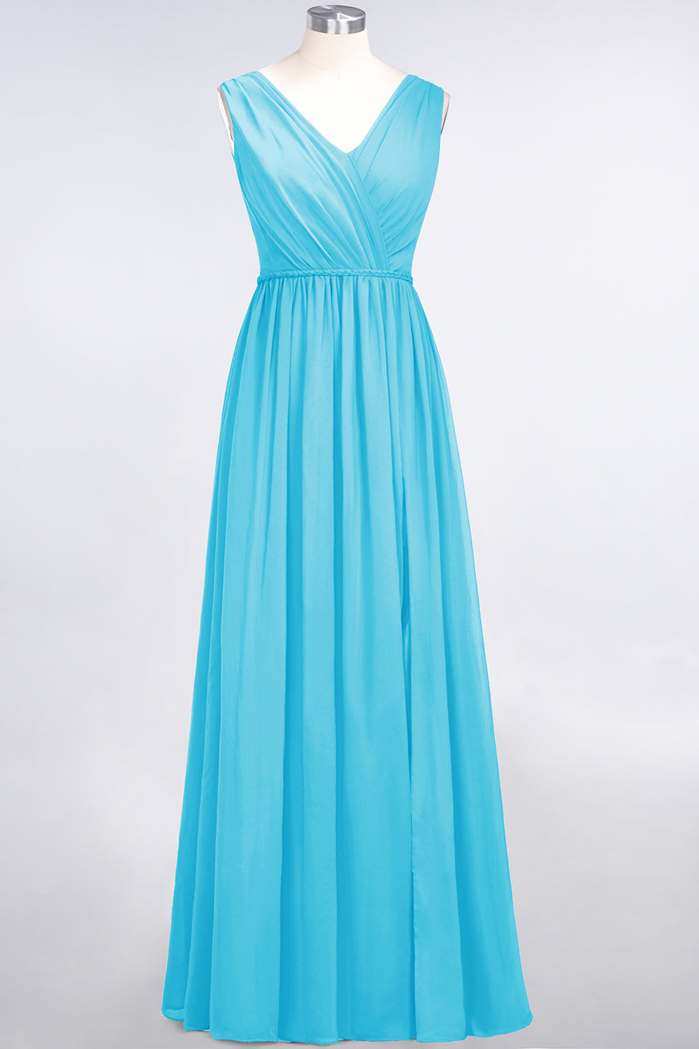 Glamorous TulleV-Neck Ruffle Burgundy Bridesmaid Dresses
