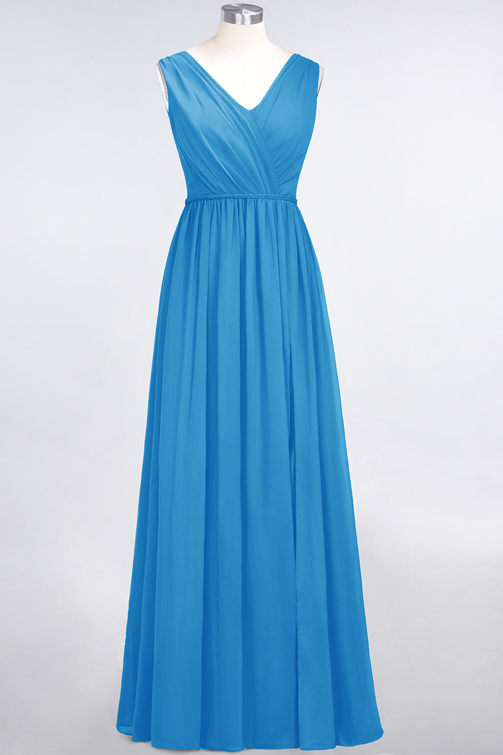 Glamorous TulleV-Neck Ruffle Burgundy Bridesmaid Dresses
