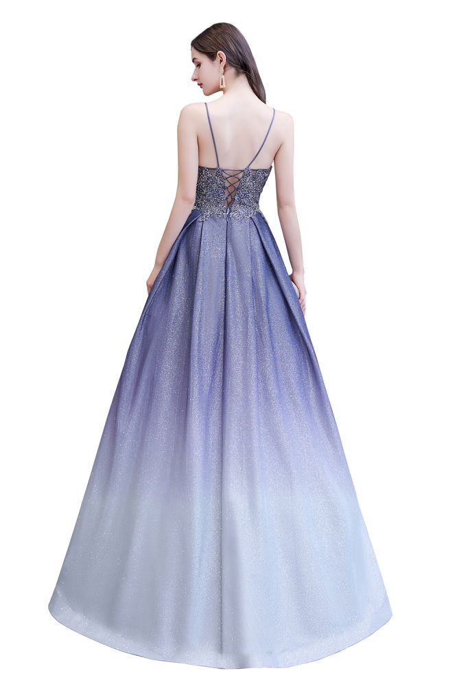 MISSHOW offers Glamous Spaghetti Ombre Purple Sparkly A-line Party Dress at a good price from Purple,Satin,Tulle,Lace to A-line Floor-length them. Stunning yet affordable Sleeveless Prom Dresses,Evening Dresses,Homecoming Dresses,Quinceanera dresses.