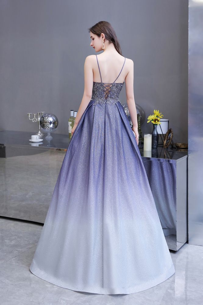 MISSHOW offers Glamous Spaghetti Ombre Purple Sparkly A-line Party Dress at a good price from Purple,Satin,Tulle,Lace to A-line Floor-length them. Stunning yet affordable Sleeveless Prom Dresses,Evening Dresses,Homecoming Dresses,Quinceanera dresses.