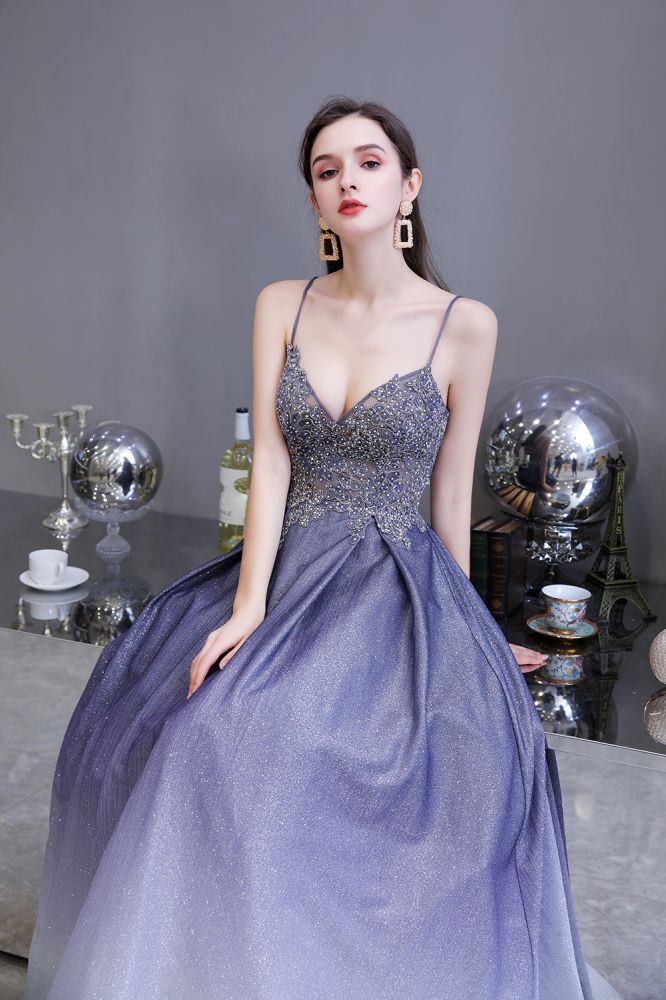 MISSHOW offers Glamous Spaghetti Ombre Purple Sparkly A-line Party Dress at a good price from Purple,Satin,Tulle,Lace to A-line Floor-length them. Stunning yet affordable Sleeveless Prom Dresses,Evening Dresses,Homecoming Dresses,Quinceanera dresses.