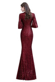 The gorgeous Glitter Half Sleeves Key hole Mermaid Party Dress Burgundy will stun every girl. The Sequined Vintage Party dress will add extra elegance to your wholesale look.