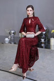 The gorgeous Glitter Half Sleeves Key hole Mermaid Party Dress Burgundy will stun every girl. The Sequined Vintage Party dress will add extra elegance to your wholesale look.