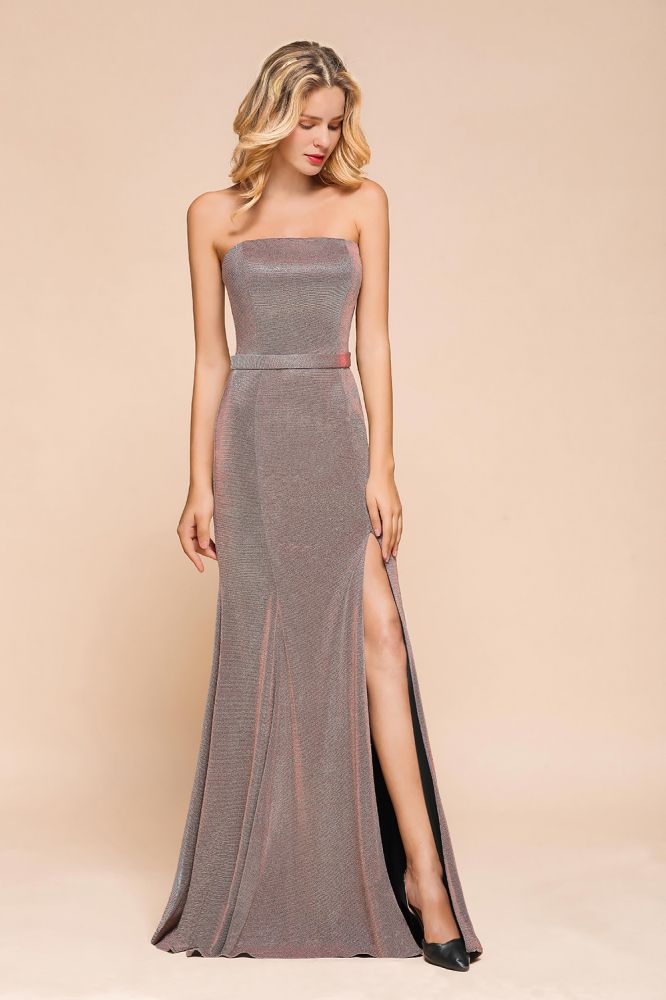 MISSHOW offers Glitter Strapless Floor Length Prom Dress Sleeveless Split Slit Evening Gown at a good price from Same as Picture,Bright silk to Mermaid Floor-length them. Stunning yet affordable Sleeveless Prom Dresses,Evening Dresses.