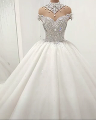 Find this Chic Deep V-neck White Wedding Dressat Misshow, available in everyone color and size you could possibly imagine, which makes picking out the perfect prom dress for your big day easily!